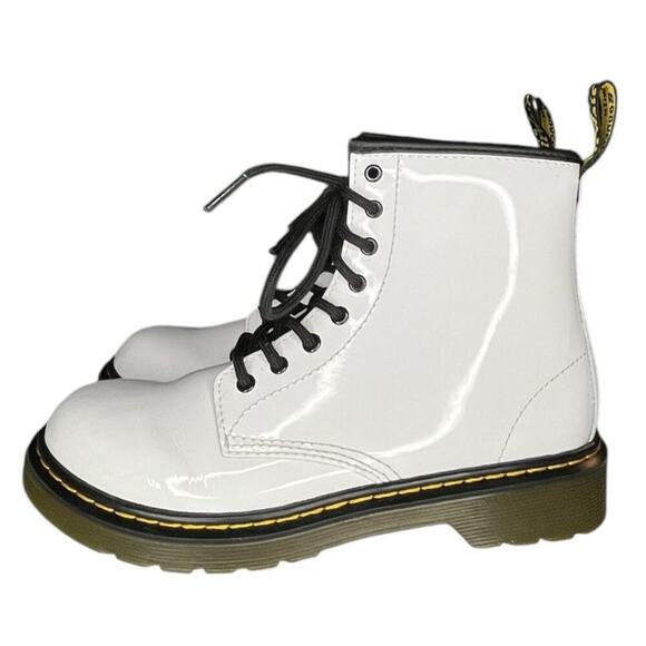 Dr. Martens Other - Unisex Dr. Martens Airwair 1460 J Patent Leather Combat Boot Size M4/W5 White